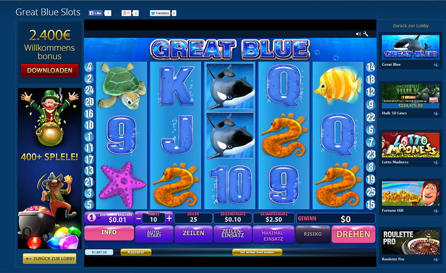 Der angesagte Spielautomat Great Blue