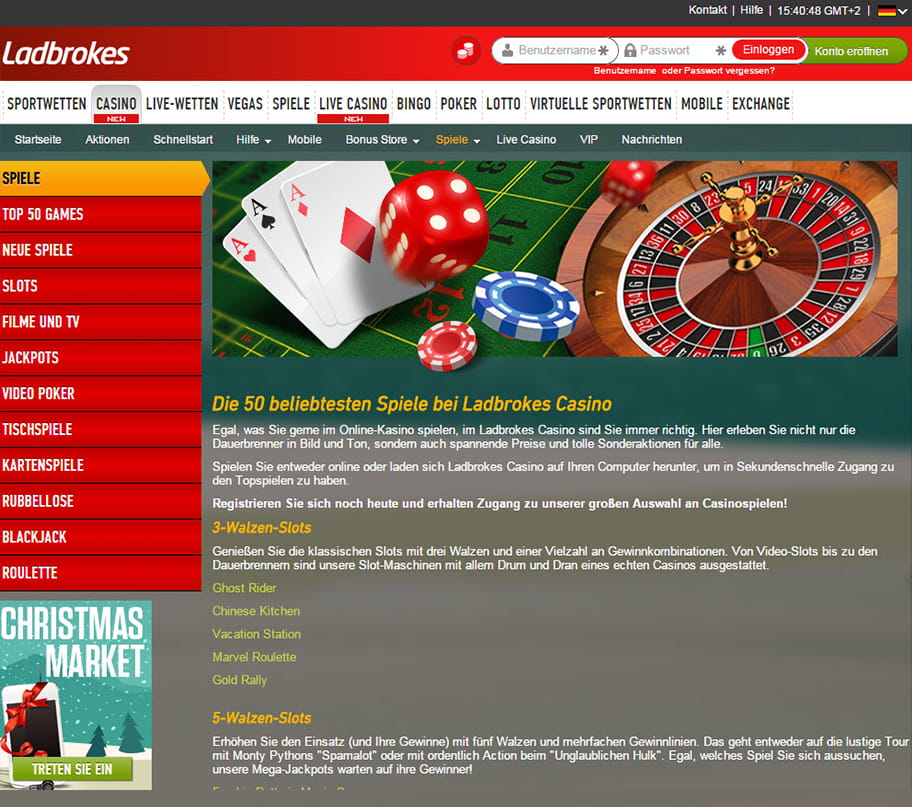 Das neue Casino Spiel-Portfolio von Ladbrokes
